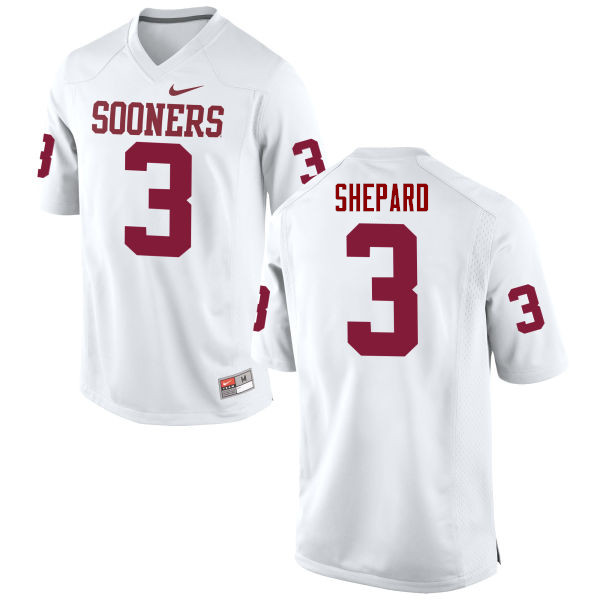 Men Oklahoma Sooners #3 Sterling Shepard College Football Jerseys Game-White - Click Image to Close